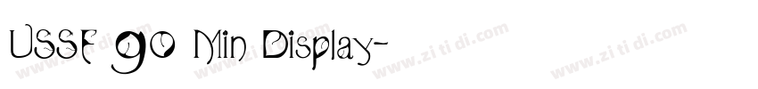 USSF 90 Min Display字体转换